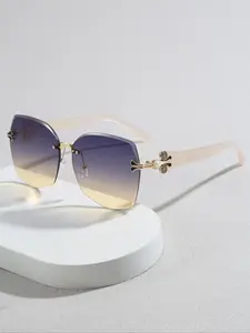 Women's Frameless Fashion Eyeglasses, Chic Edge-Trimmed Design, Perfect for Travel, Parties & Beach Activities, Daily Use Accessories