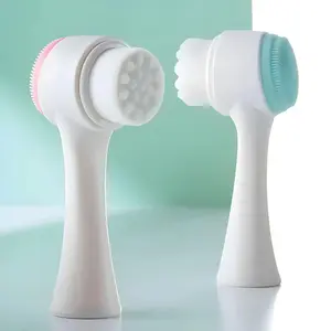 Double-sided Manual Facial Cleansing Brush, Face Wash Scrubber, Face Cleaning & Massaging Tool with Comfortable Grip, Facial Beauty Massagers, Facial Care Tools