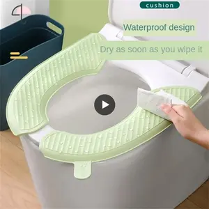 Waterproof Toilet Cushion General Four Seasons Toilet Seat Protector Erasable Multicolored Soft Washable Twill Toilet Mat Closestool Mat Toilet Seat Cover