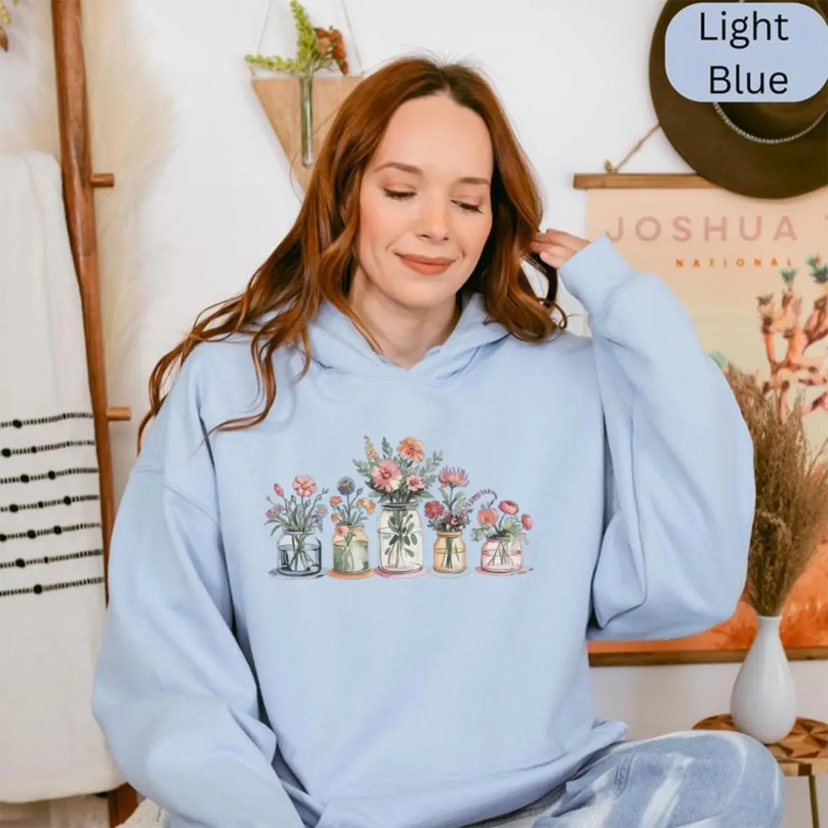 Wildflowers Hoodie, Floral Women Hoodie, Floral Hoodie,Floral Hoodie, Cottagecore Hoodie, Sunflower Hoodie, Gift for Women, Classic Styles, Never Go Out of Fashion, Perfect Fit, Ultimate Comfort