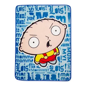 Family Guy Stewie Griffin "Mama" Raschel Throw Blanket | 45 x 60 Inches