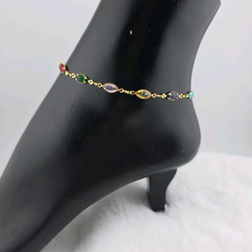 anklet 14k gold plated