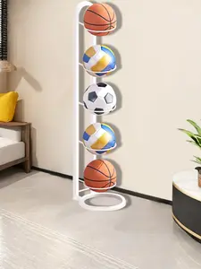 Basketball Storage Rack Home Indoor Children Football Display Shelf Basket Ball Organizer, Sports Equipment Holder