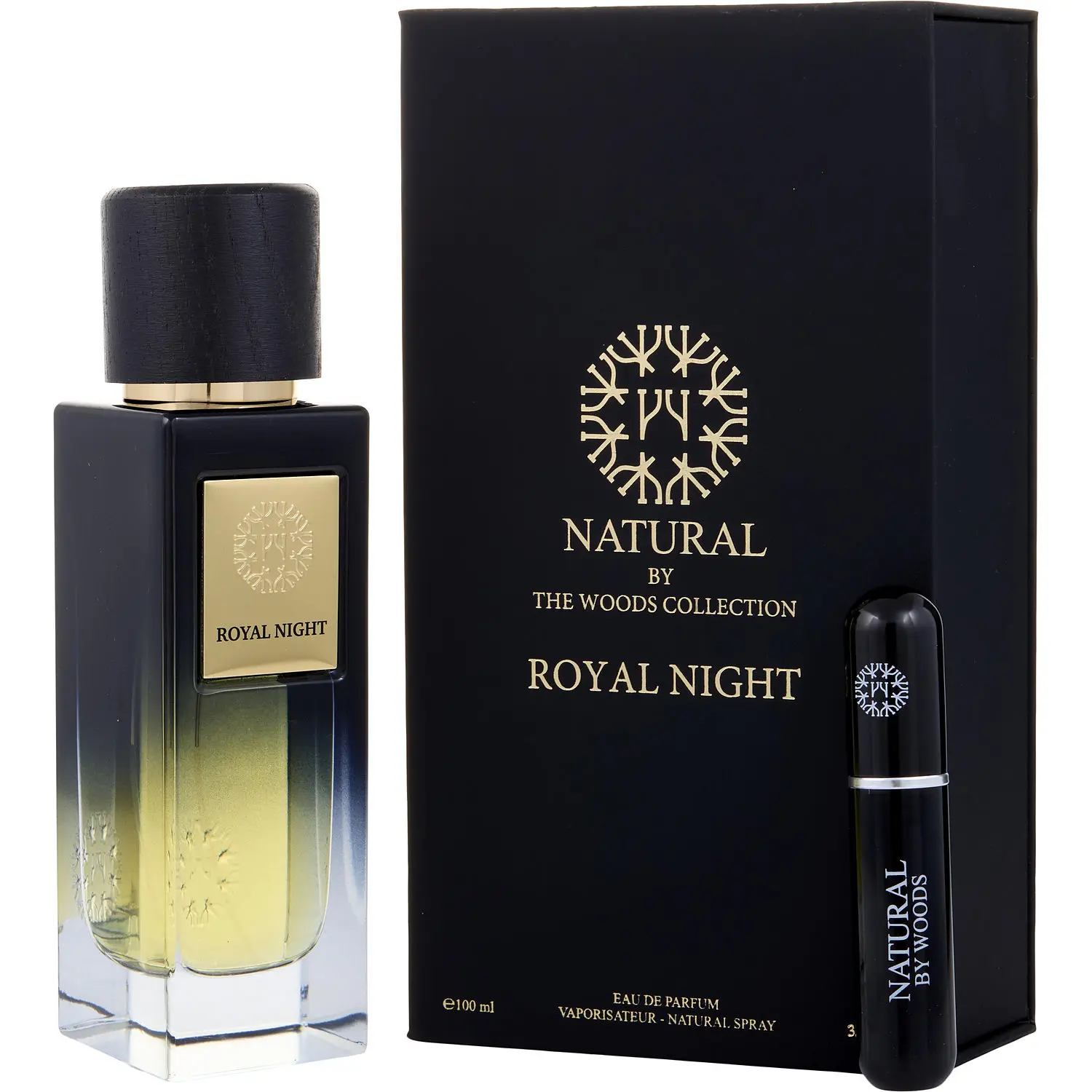 The Woods Collection Royal Night Eau De Parfum Spray 3.4 Oz (Natural Collection) + Rechargeable Mini For Unisex