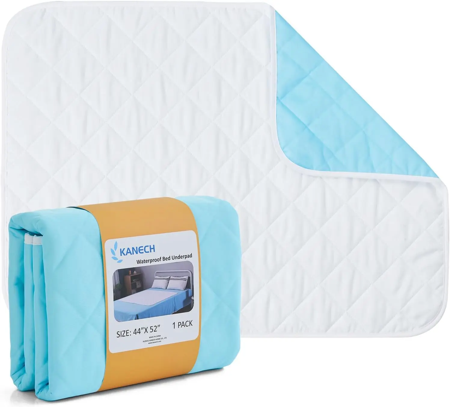 X Cotton Washable Waterproof Bed Pads (Various Packs) - Reusable Incontinence Bed Protection for Adults, Dogs, Non-Slip Quiet Surface Mattress Protector (Holds X Cups)