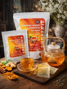 Smurfkit Natural Turmeric Ginger Cinnamon Tea Bags – Spice Blend, No Sugar, No Caffeine, Vegan