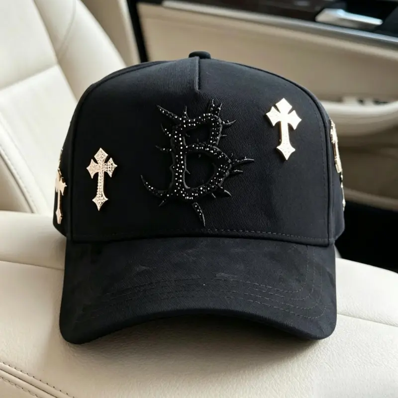 Men's Chrome Gold Barbas B Limited Edition G5 Quality Lightweight Baseball Cap - Adjustable Cotton, Casual Trendy, Outdoor Sun Protection Fashion Streetwear (Party Hats & Accessories, Mens Hats)