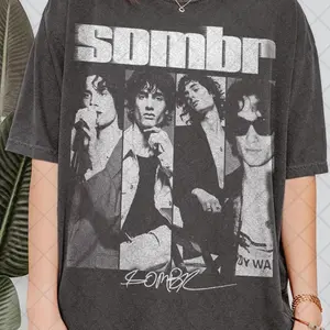 Retro 90's Comfort Colors Sombr T-Shirt, Sombr World Tour Music Fan Bootleg Tee T-Shirt, Gift For Women and Man TB1NW