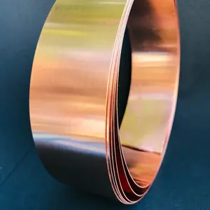 Copper strip roll, 2in x 10ft, 16 oz-24 gauge Copper strip roll, 2in x 10ft, 16 oz-24 gauge