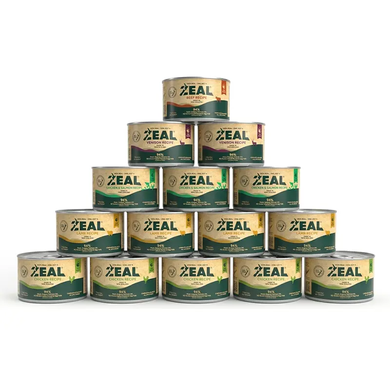 ZEAL Natural Dog Wet Food | 94% High Meat Content | Balanced Nutrition & Superfoods | 4 Recipe Options | 3 Cans | 170g/390g Cans | Suitable for All Ages