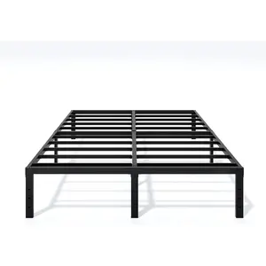 Metal Bed Frame King Size - 14 Inch Heavy-Duty King Platform Bed Frame No Box Spring Needed, Easy Assembly, Noise-Free, Sturdy Mattress Foundation, Underbed Storage Space