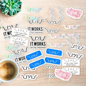 Stickers Pack 20 Pcs Shrug Bottle Laptop Bumper Vinyl Skateboard Waterproof Car Colorful Luggage Water Aesthetic Bike Guitar