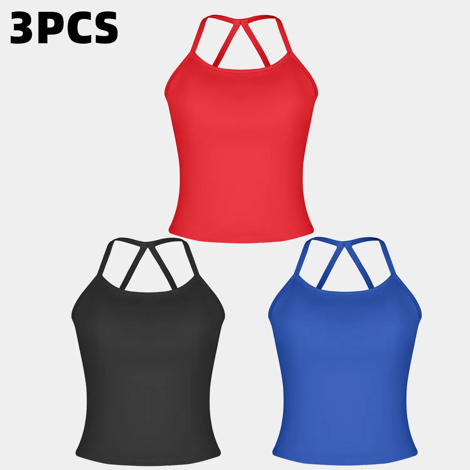 Black, electric blue, dark red