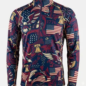 [NEW ARRIVED] Men's Independence Day Tactical Camo Half Zip | Heavyweight Long Sleeve