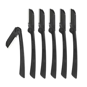 VOCOSTE 6pcs Eyebrow Razor for Women, Foldable Facial Razor, Stainless Steel Eyebrow Trimmer Skin Leveling Tool