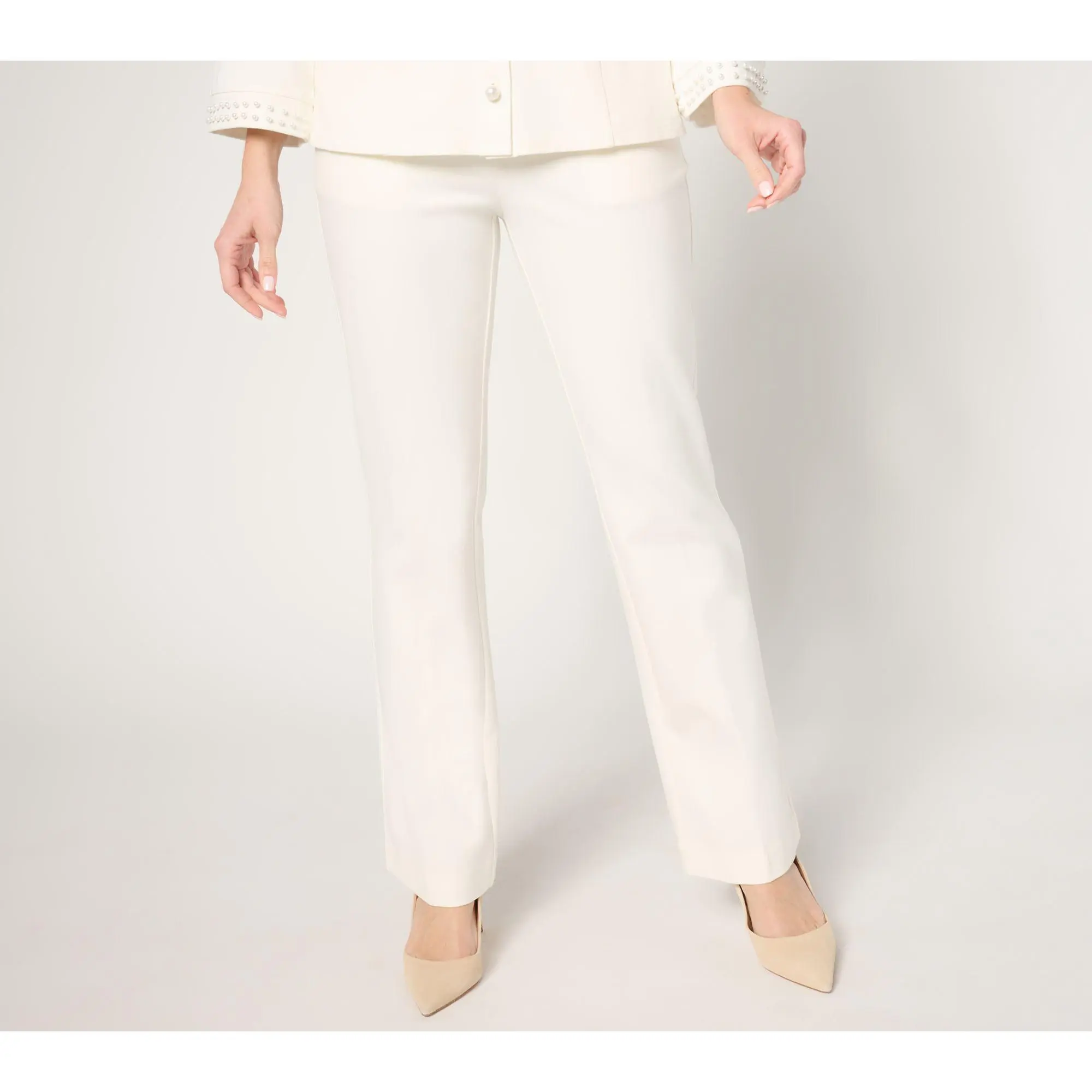 BEAUTIFUL by Lawrence Zarian Petite Pull-On Tailored Knit Pant