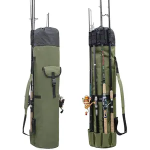 Fishing Pole Rod Holder Bags, Fishing Organizer Case Carrier Reel Pole Storage Bags Waterproof Fishing Gear Organizer Travel Carry Bags