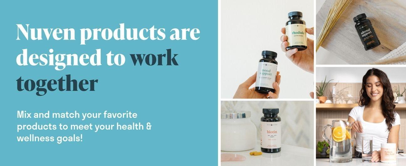 Nuven Naturals All-in-One Gut Health w/Probiotics, Prebiotics, Digestion-Supporting Herbs, and Adaptogens - Leaky Gut Repair Formula to Support Gut Lining, Aid in Digestion, and Promote Good Bacteria