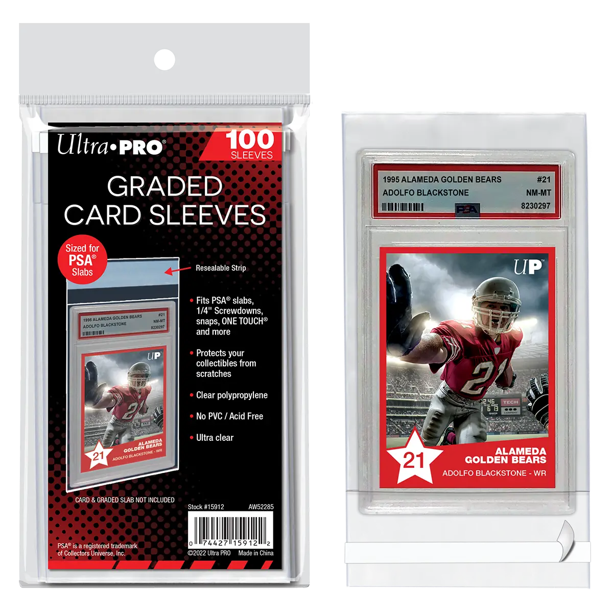 PSA Graded Trading Card Protective Inner Sleeves & Toploaders - Archival-Grade Collectors’ Card Protection, 1/4"-Screwdowns, Snaps, Acid-Free, Ultra-Clear, 100 Count