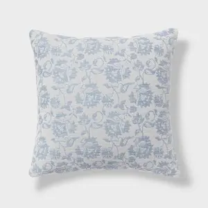 Printed Floral Dec Pillow Euro Sky Blue - Threshold