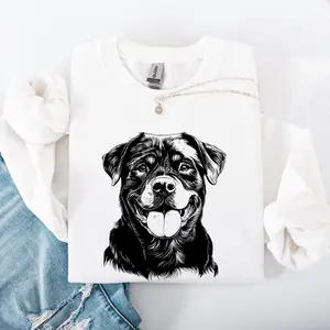 Rottweiler, Pet, Dog Breed Sweatshirt, Crew Neck, Women's, Crewneck
