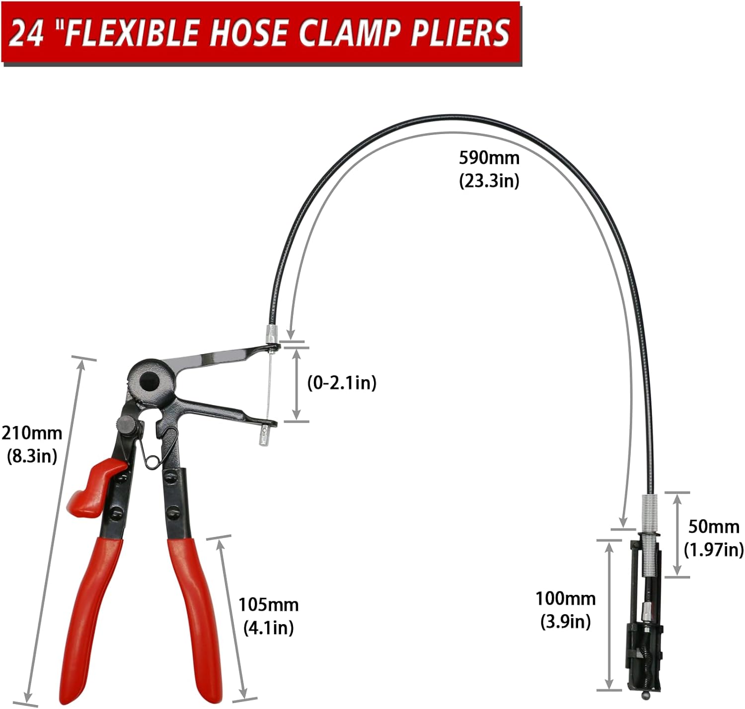 1pc Flexible Clamp Tight Wire Tool with Cable for Car Repairs, Practical Hose Clamp Removal Tool, Ring Clamp Pliers & Flat-band Tools