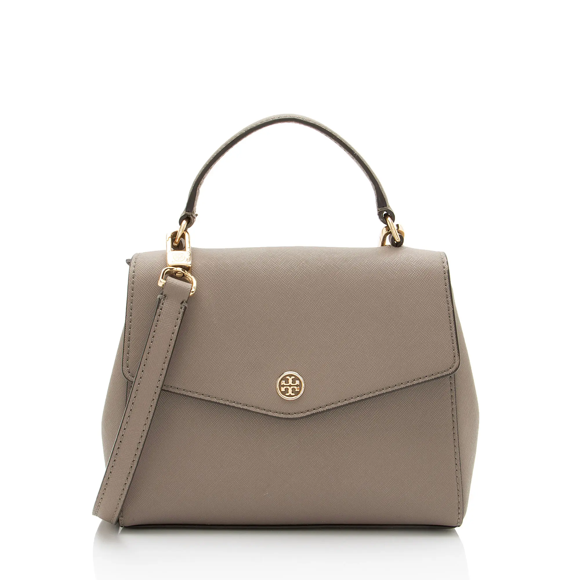 Pre-owned Tory Burch Leather Shoulder Bags Robinson Small Top Handle