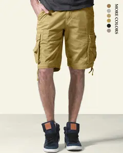 Match Men's Solid Drawstring Cargo Shorts with 8 Pockets,Shorts for Men,Streetwear Pocket Shorts for Daily Outdoor Wear,Mens Bottoms for Summer