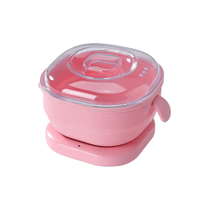 PHOFAY 3-in-1 Foldable Silicone Wax Warmer Kit – Portable Electric Wax Heater for Hard Wax Beans, Fast Heating Hair Removal Wax Melting Pot, Non-Stick Bowl with Lid, Home & Travel Waxing Machine