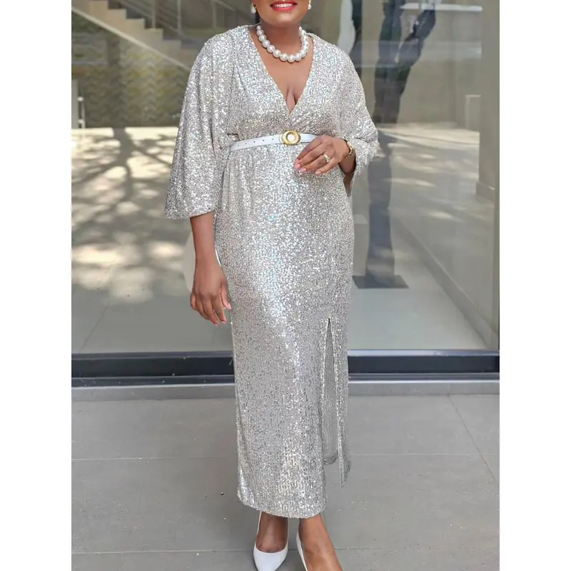 plus size silver dresses for special occasions - TikTok Shop