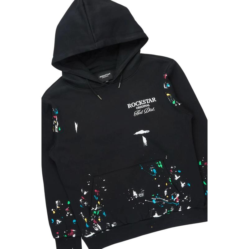 Art Dist 2.0 Black/Multi Hoodie/Stacked Flare Track Set