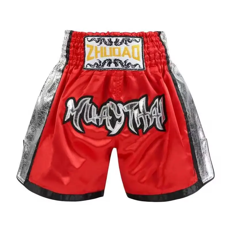 New Arrival Red Silver Muay Thai Pants New Style
