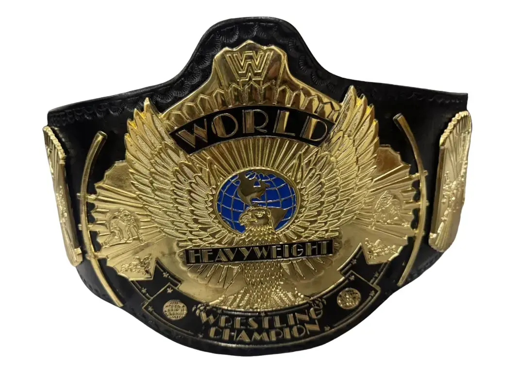 WWE World Wrestling Entertainment Winged Eagle Heavyweight Championship Belt Replica Title Adult Size Made In 6MM Dye Casting Plates With Real Cowhide Leather Strap