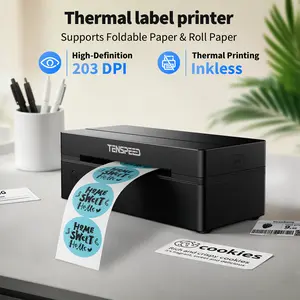 RONGTA/TENSPEED RP425 Bluetooth Wireless Inkless Thermal Label Printer - Printing Machine, Thermal Barcode & Shipping Label Maker, Compatible with iOS, Android, Windows, Mac, Chromebook, Ideal for Etsy, Shopify, USPS, Inkless Thermal Printer