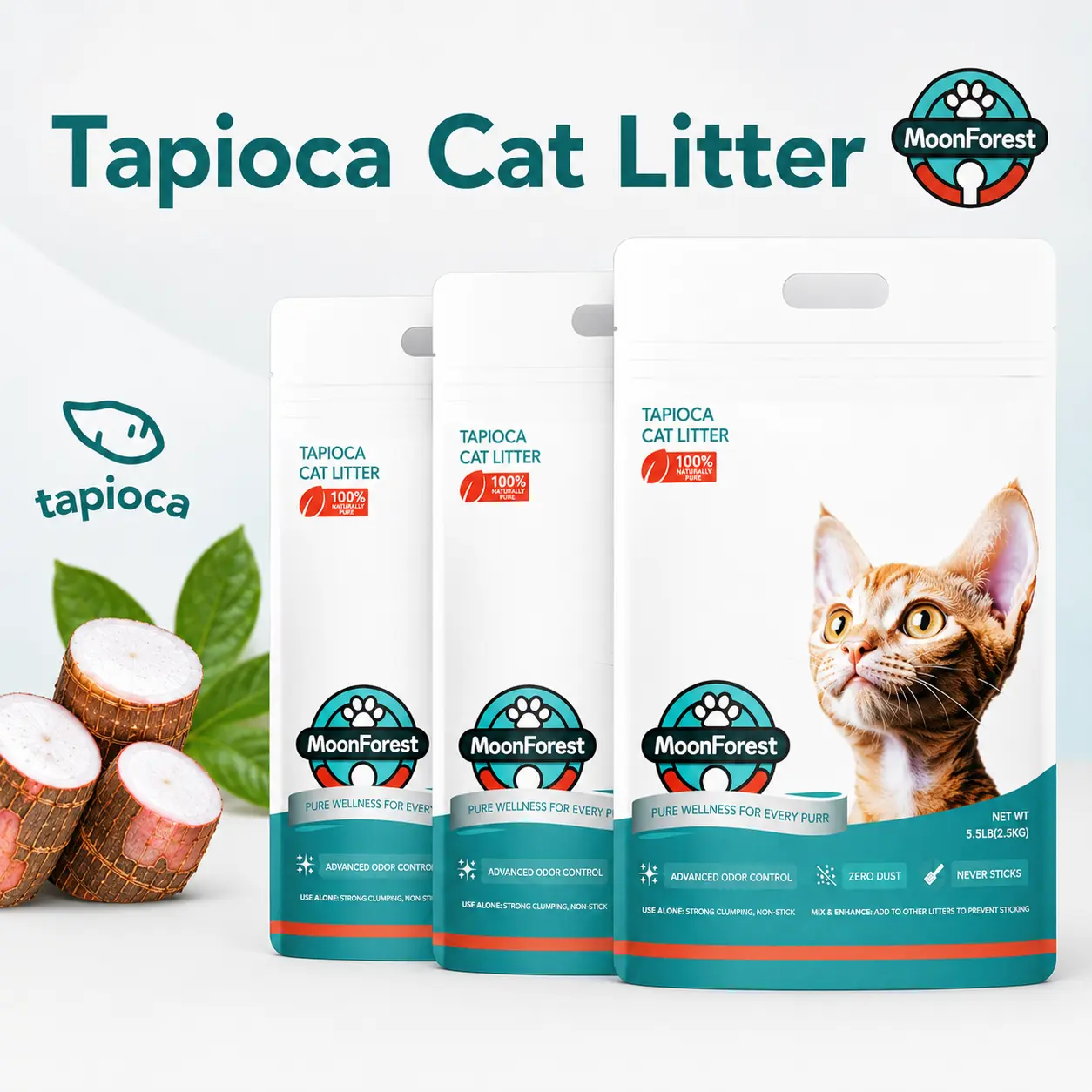 Moonforest Tapioca Cat Litter, Low Dust Kitty Litter with Fast Clumping & Odor Control, Ideal for Multi-Cat Homes #DealsForYouDays #TikTokShopDealsforYouDays #SummerWins