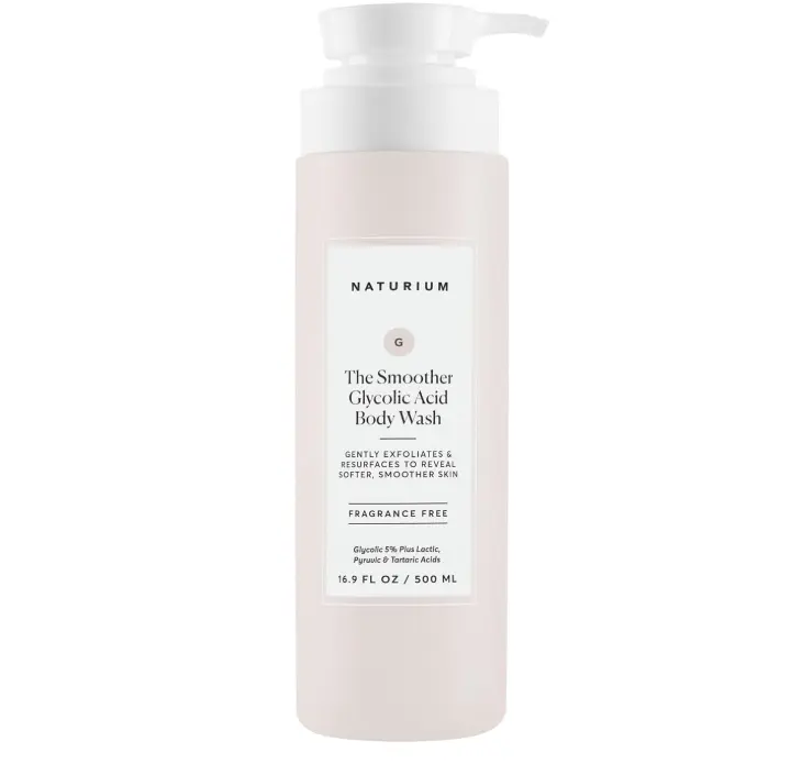 Naturium The Smoother Glycolic Acid Exfoliating Body Wash, Soft & Smoothing Cleanser, 16.9 oz