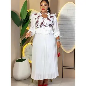 Plus Size African Party Dresses for Women 2026 New Fashion Dashiki Ankara Wedding Evening Gown Elegant Turkey Muslim Maxi Dress