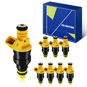 (8pcs) Ford F150 V8 Fuel Injectors Compatible with Ford F150 [4.6L 1997-2003][5.0L 1990-1996][5.4L 1997-2002][5.8L 1989-1996]/ Mustang/Lincoln Navigator/Mercury 4 Holes Replace# 0280150943 FJ713