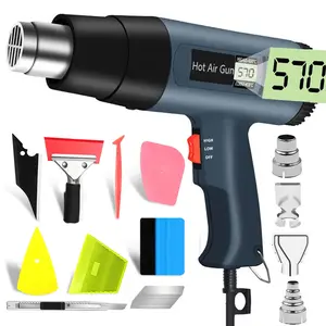 Complete Car Vinyl Wrap Tool Kit | Electric Heat Gun, Squeegee, Cutter | Perfect for Car Wrapping, Window Tinting Kit, Paint Protection Film, and Decals | Ideal for 3D Printing,Graphics and Decal Installation, DIY Use