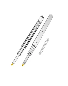 VEVOR 1 Pair Full Extension Drawer Slides 18 20 22 28 30 32 36 38 40 44 48 52 56 60 in, 500 lbs Load Capacity Locking Drawer Slides, Ball Bearing with Lock Side Mount Drawer Slide Rail