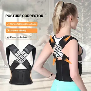 New orthotics men and women corrective belt invisible open shoulder prevention   hunchback  waist  adjustable breathable back straightener