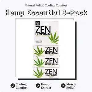 The Hemp Essential 3 Pack Natural Relief Healthcare Therapeutic Therapy Treatment Fitness Wellness Healthy Aromatherapy plant based cooling balm infused botanical blend fitness yoga pilates workout active gym essential oil smooth glide topical wellness