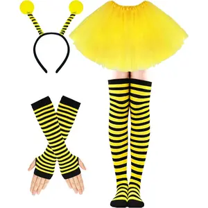 Bee Costume Kit Bee Costume Accessories Set for Women Antenna Headband Tutu Skirt Halloween Party