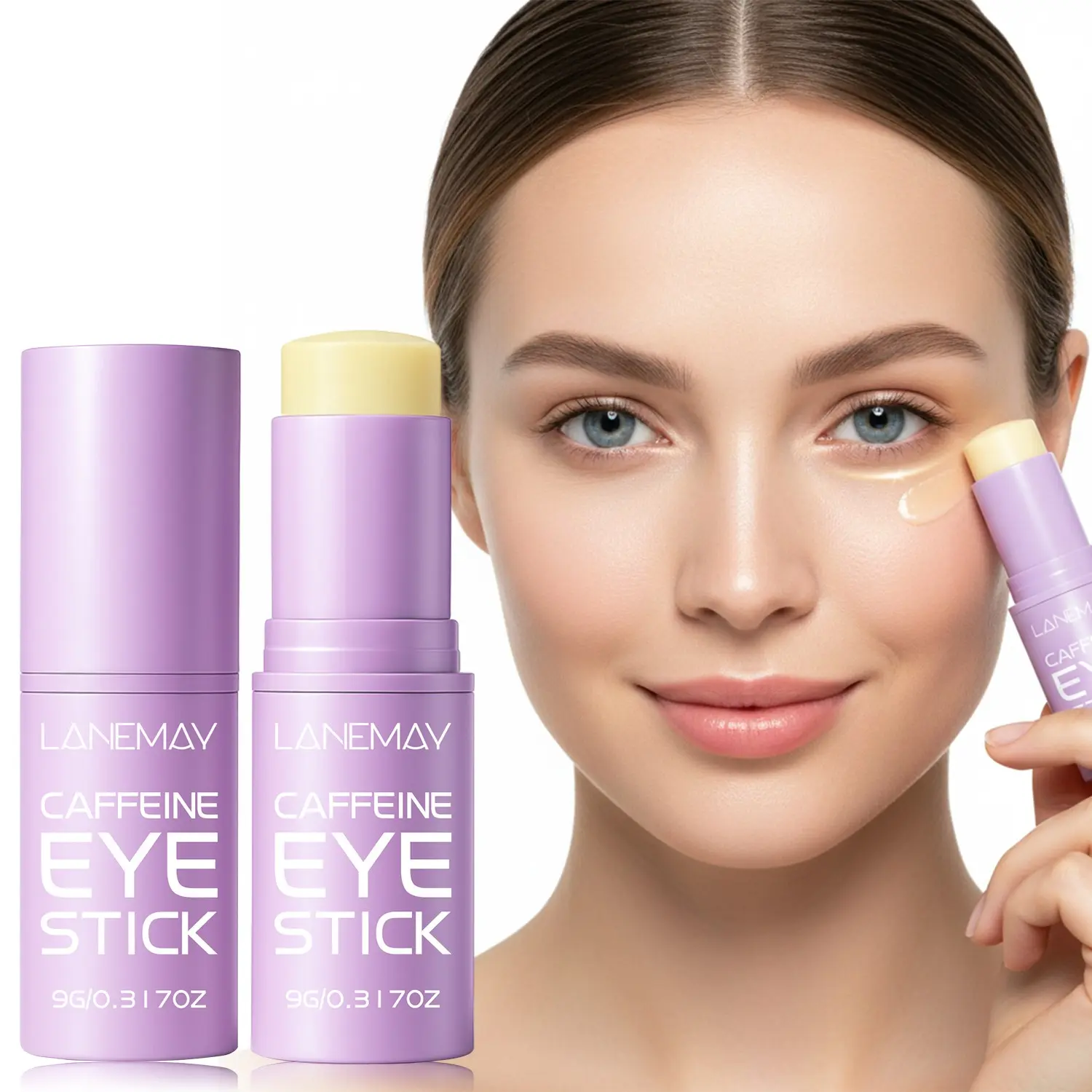 0.317oz - Multi-Active Caffeine Eye Treatment Stick - Bisabolol & Crithmum Maritimum Complex - Moisturizes Hydrates & Smooths Wrinkles - Gentle Power for Youthful Eyes Moisture Moisturizing Hydrating Moisturizer