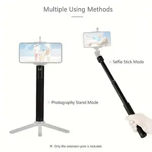 Metal Extending Pole, Aluminum Alloy Tripod Selfie Stick, 29 Inch Stabilizer Extension Rod, Adjustable for Dji Insta360 Sports Cameras