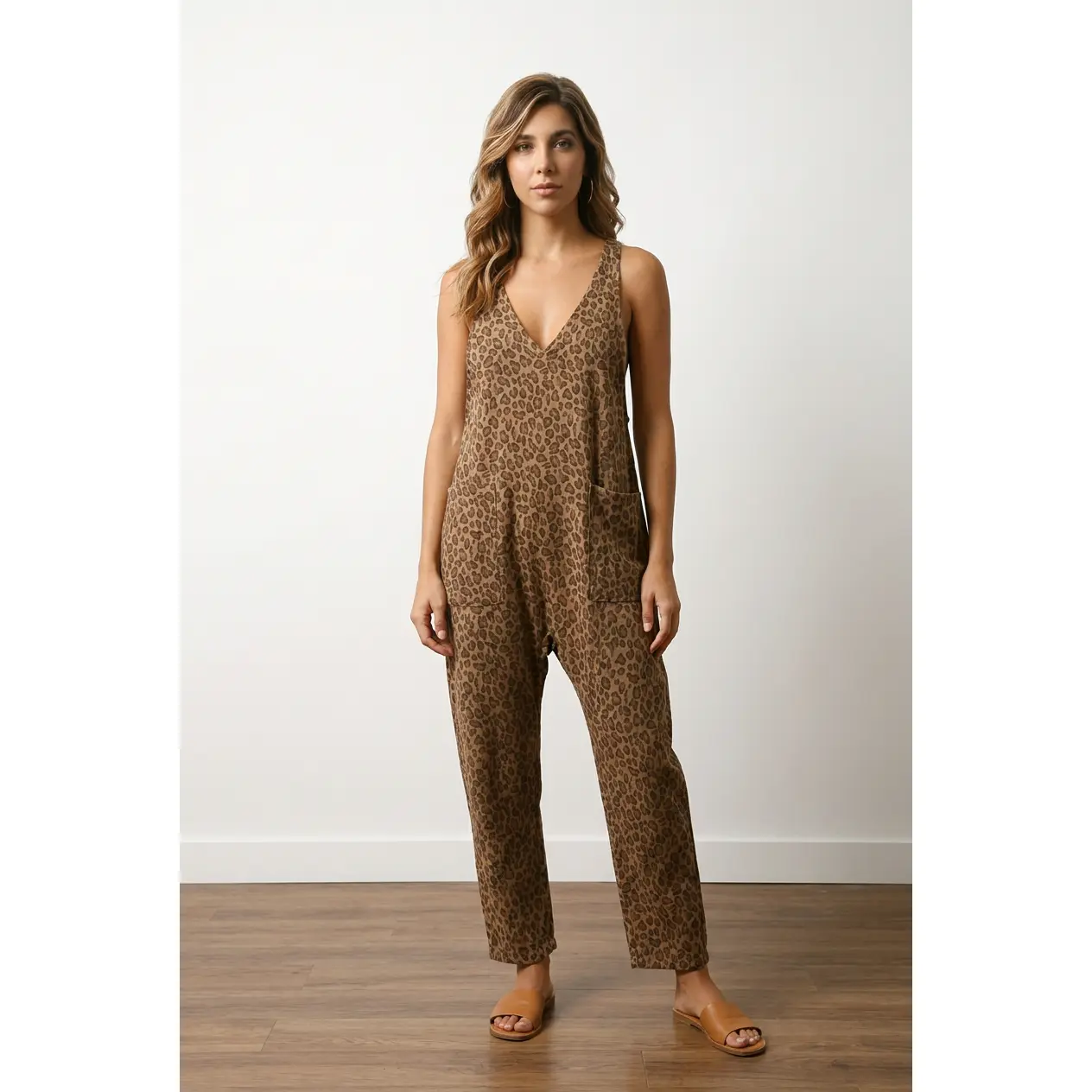Mocha Leopard Jumpsuit