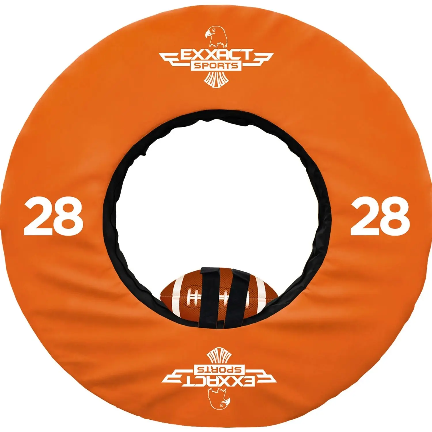 Exxact Sports Tackle Wheel Football Practice Equipment and Football Tackle Dummies With Straps - 28, 36, 40, 48 Inches, Tackling Dummy for Football (Orange)