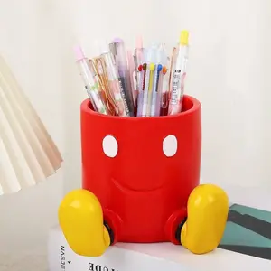 Creative Mickey Pen Holder Cute High-Quality Cartoon Desk Decor Desk Tidy Large Capacity Student Office Stationery Storage Organizer Suitable for Office Study Room