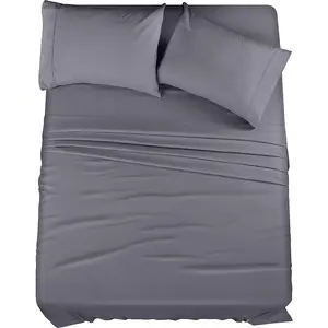 Utopia Bedding Queen Bed Sheets Set - 4 Piece Bedding - Brushed Microfiber - Shrinkage and Fade Resistant - Easy Care (Queen, Grey) Utopia Bedding