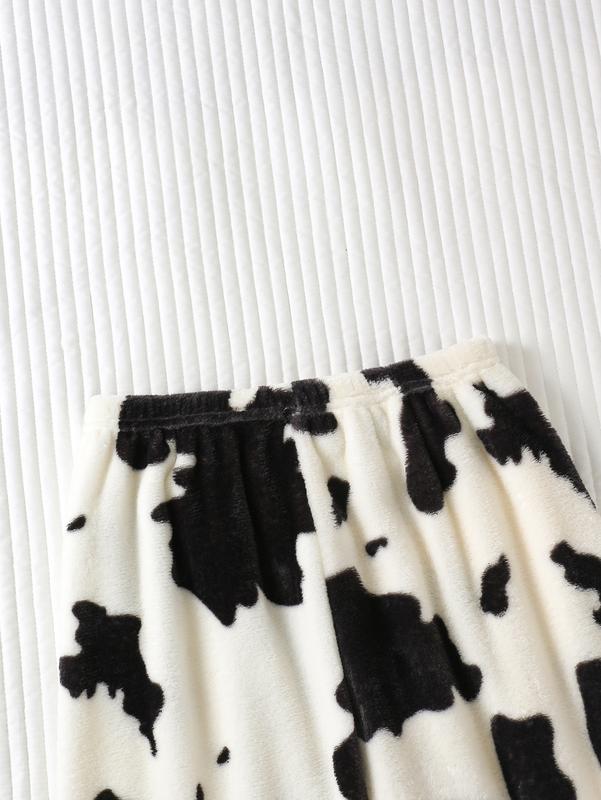 Women's Two-Piece Pajama Set of Plush Casual High-End Winter Warm Homewear with Pocket Design Cozy Comfort in Every Stitch Loungewear Nightwear Chic Elegance Pjs Top Womenswear Star Pattern Long Sleeve